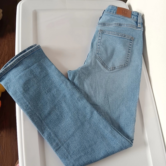 Lands'end women's straight leg high rise, Recover Denim Jeans Ligh Blue sz 6. - Picture 6 of 17